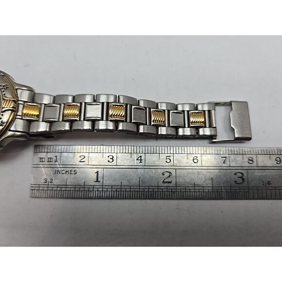 Fossil AM1991 Womens Two Tone Stainless Steel Date Watch Quartz New Battery 5ATM - Picture 9 of 11